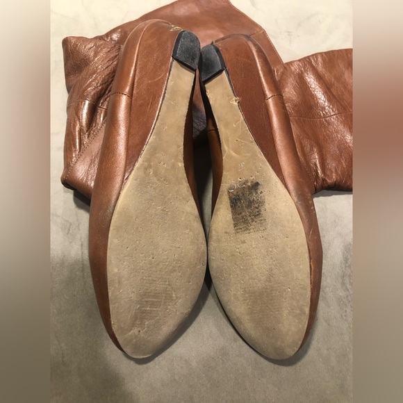 Aldo brown leather calf-high, low wedge heel pull-up boots (size 37 / US 6-6.5) - Picture 5 of 7